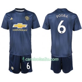 Camisolas de Futebol Manchester United ROGBA 6 Criança Equipamento 3ª 2018/19 Manga Curta
